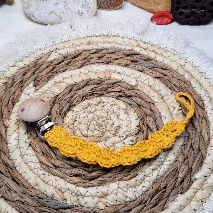 Attache tétine clips tricot 