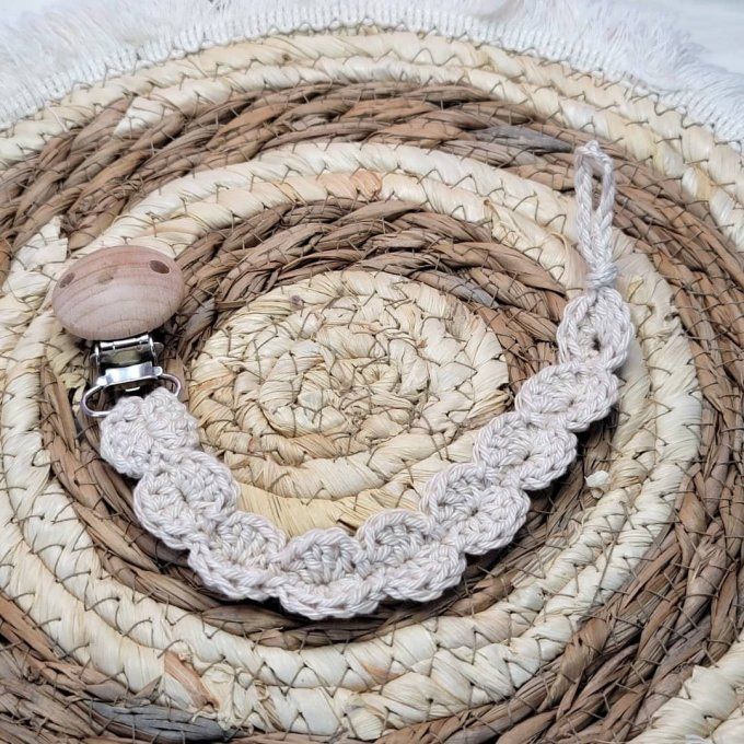 Attache tétine clips tricot 