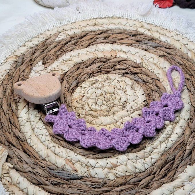 Attache tétine clips tête de chat