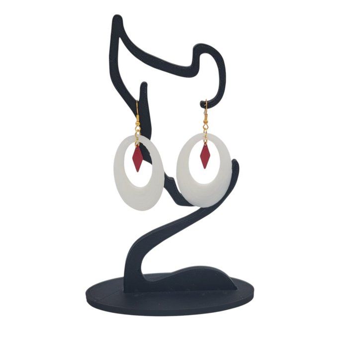 boucles d'oreilles 3D
