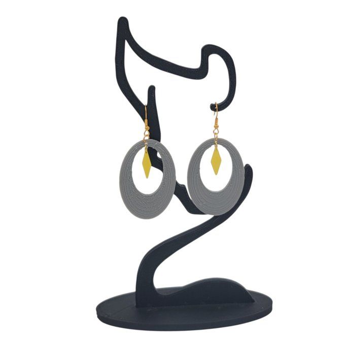 boucles d'oreilles 3D