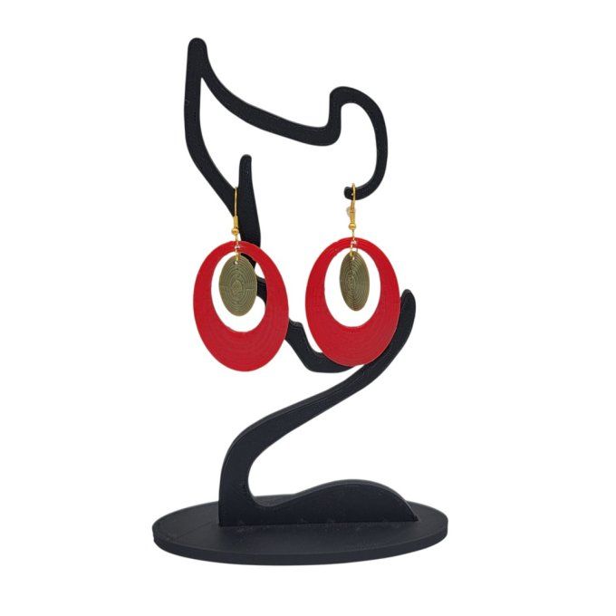 boucles d'oreilles 3D