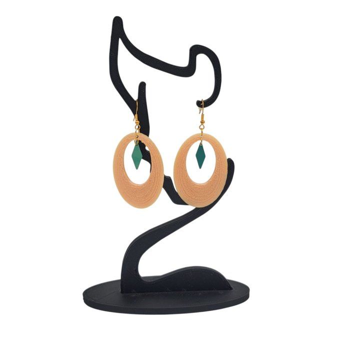 boucles d'oreilles 3D