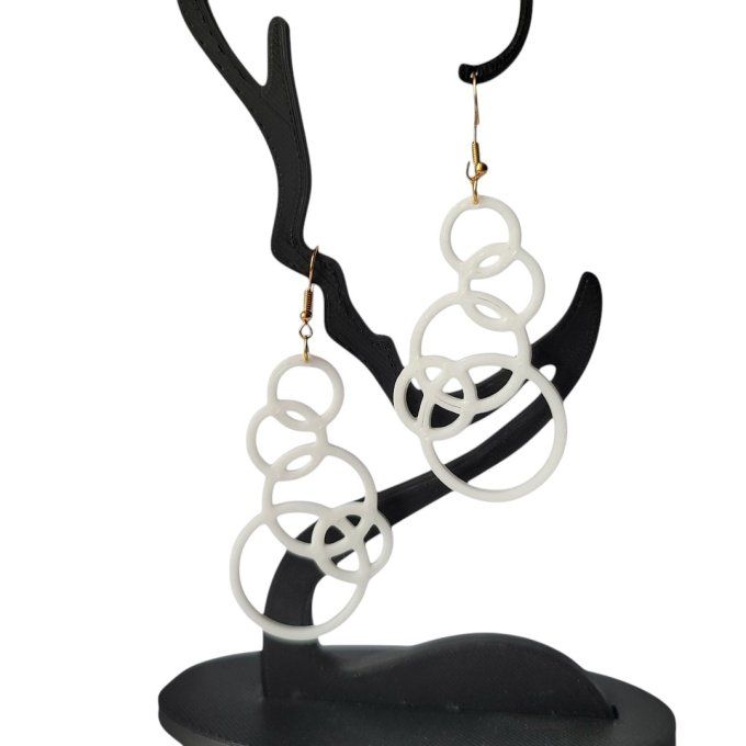 boucles d'oreilles 3D