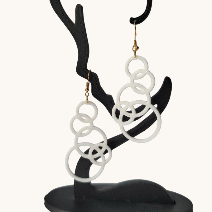 boucles d'oreilles 3D