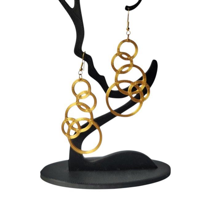 boucles d'oreilles 3D