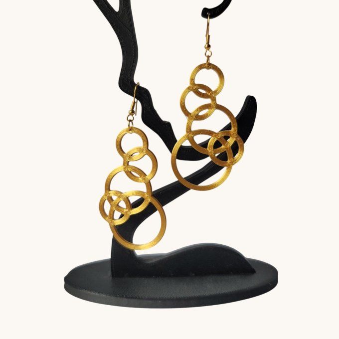 boucles d'oreilles 3D