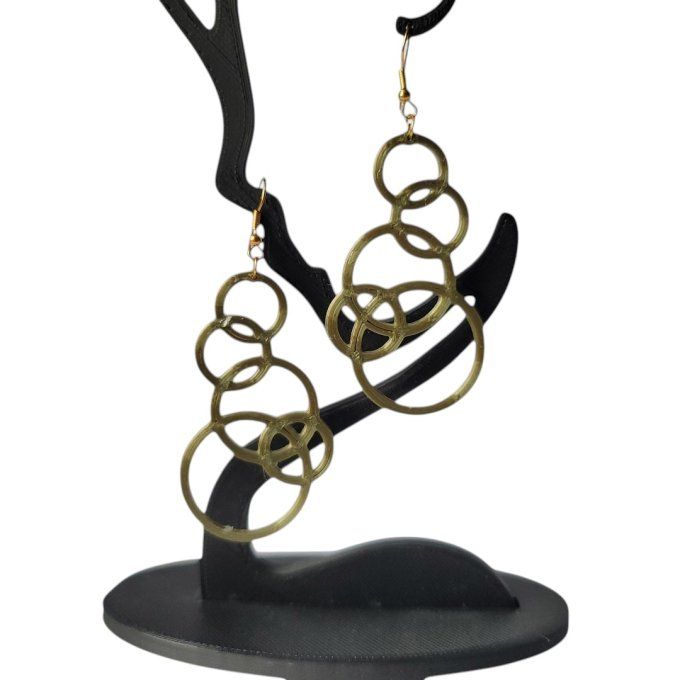boucles d'oreilles 3D