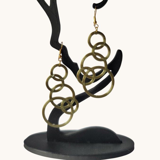 boucles d'oreilles 3D