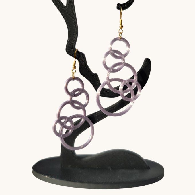 boucles d'oreilles 3D