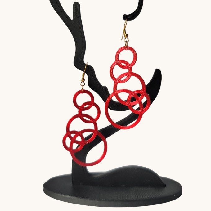 boucles d'oreilles 3D