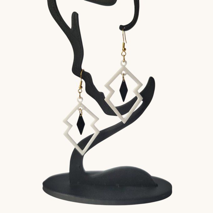 boucles d'oreilles 3D