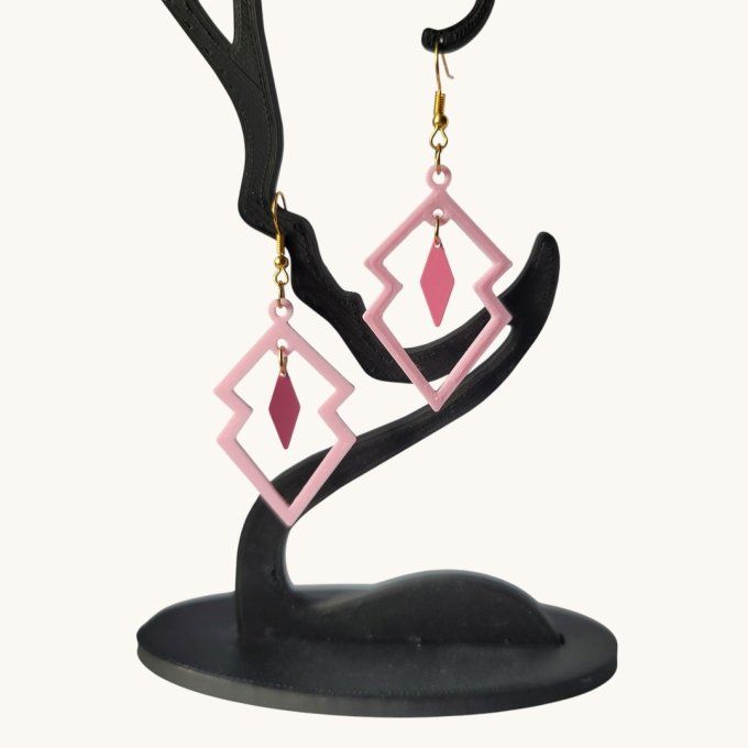 boucles d'oreilles 3D