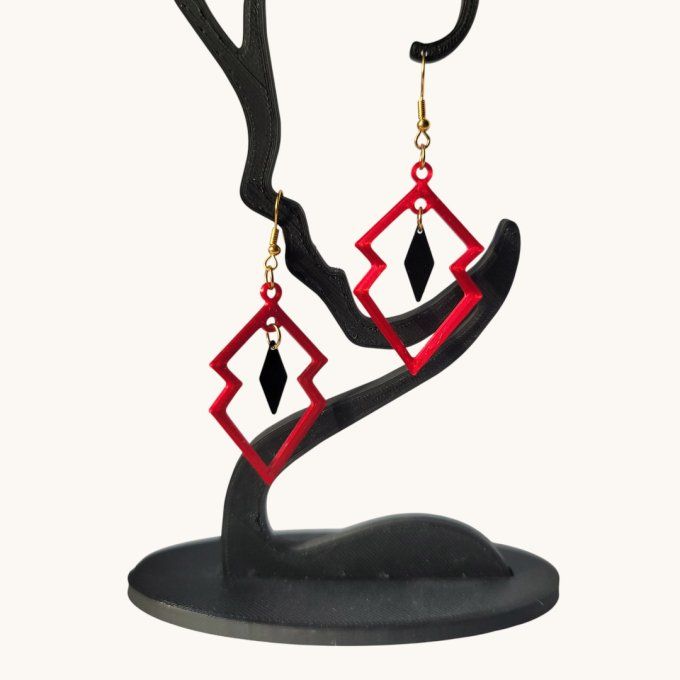 boucles d'oreilles 3D