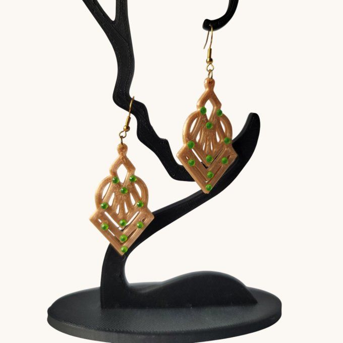 boucles d'oreilles 3D