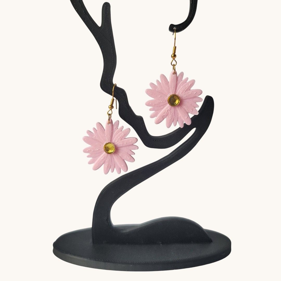 boucles d'oreilles 3D Boucles d'oreilles fleurs