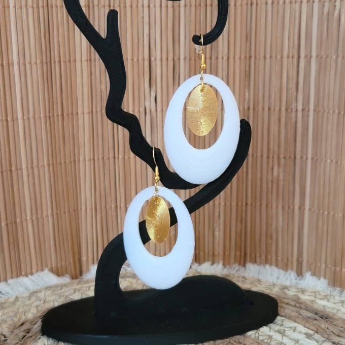 boucles d'oreilles 3D