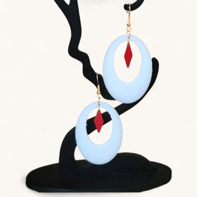 boucles d'oreilles 3D