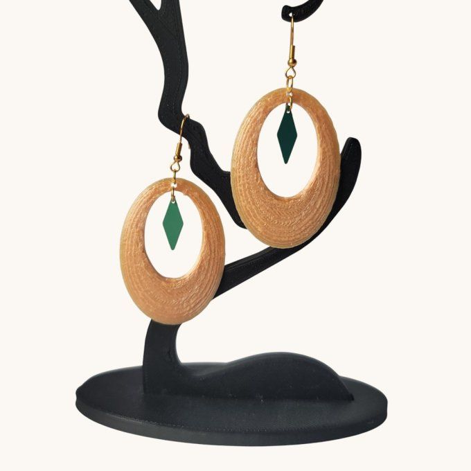 boucles d'oreilles 3D