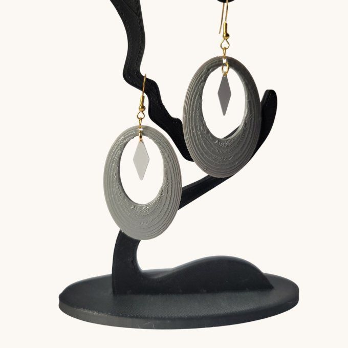 boucles d'oreilles 3D