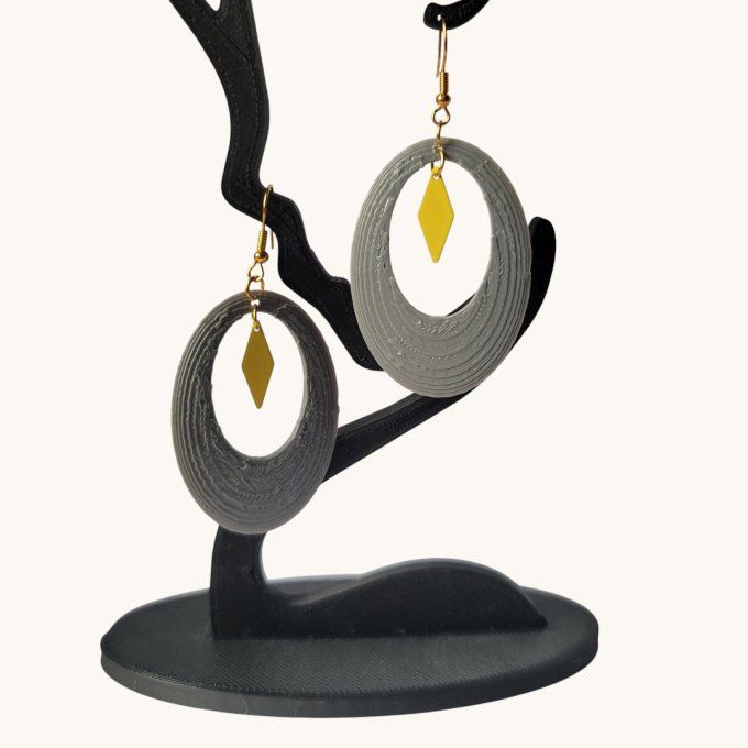 boucles d'oreilles 3D