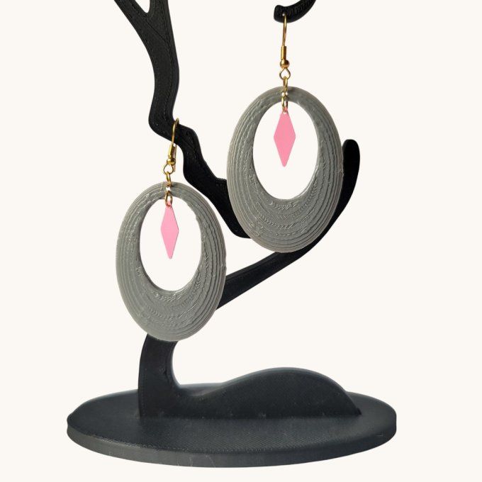 boucles d'oreilles 3D