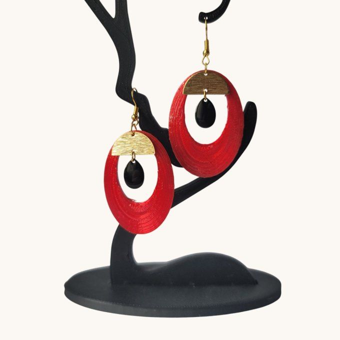 boucles d'oreilles 3D