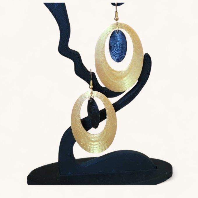 boucles d'oreilles 3D