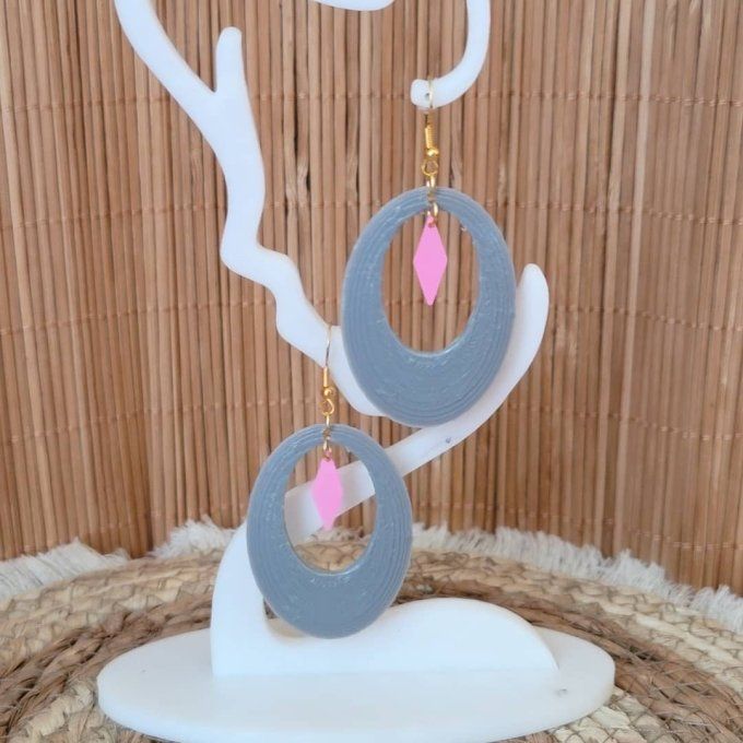 boucles d'oreilles 3D