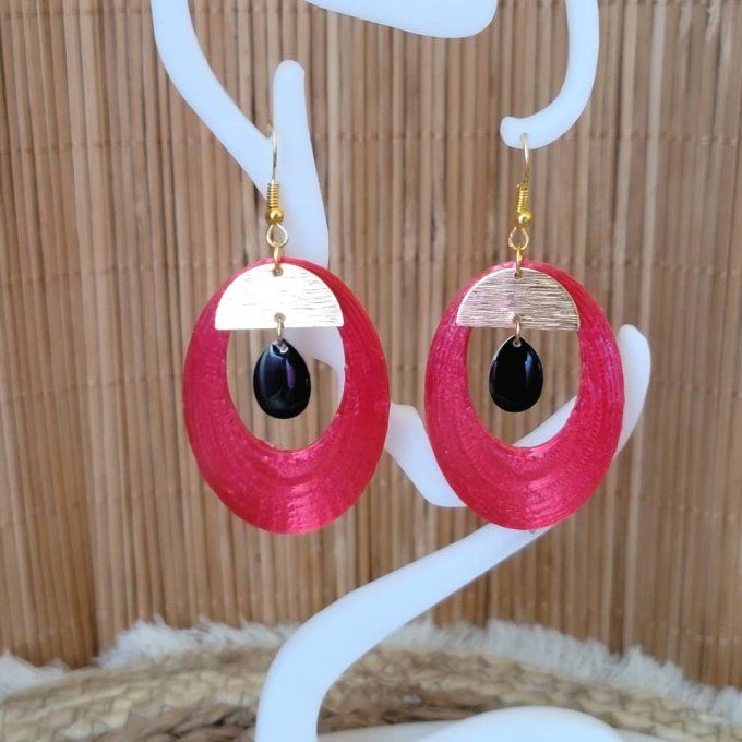 boucles d'oreilles 3D