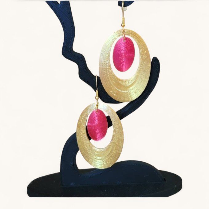 boucles d'oreilles 3D