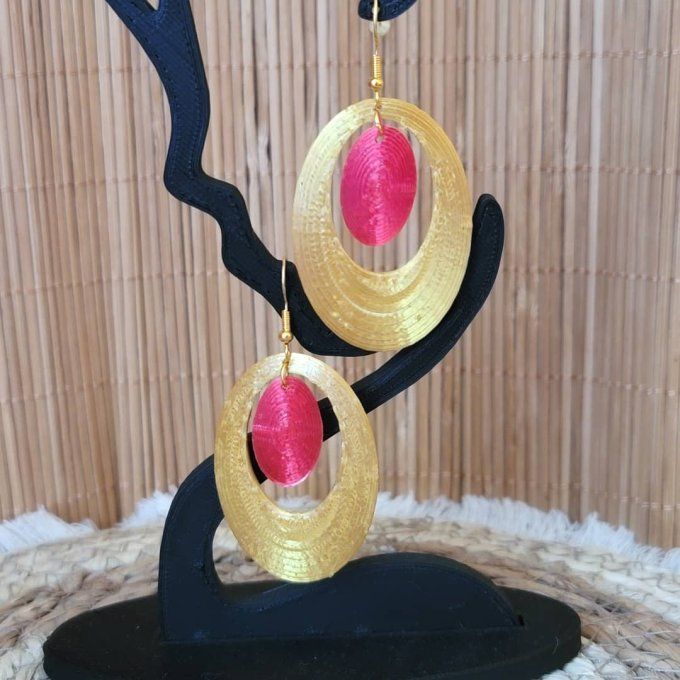 boucles d'oreilles 3D