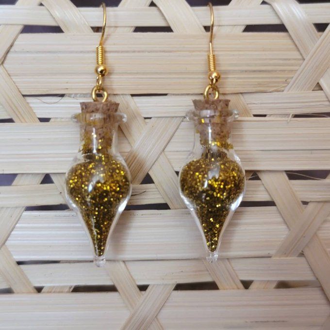 boucles d'oreilles flacon