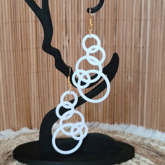 boucles d'oreilles 3D