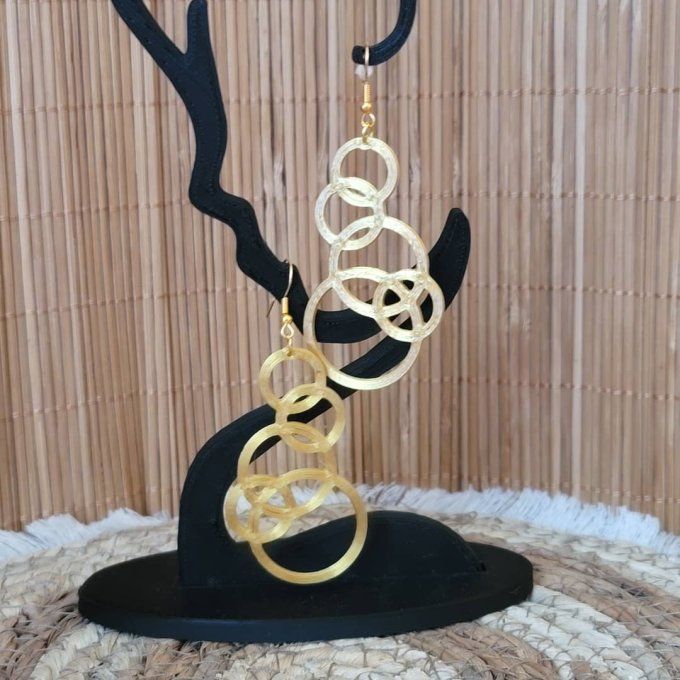 boucles d'oreilles 3D