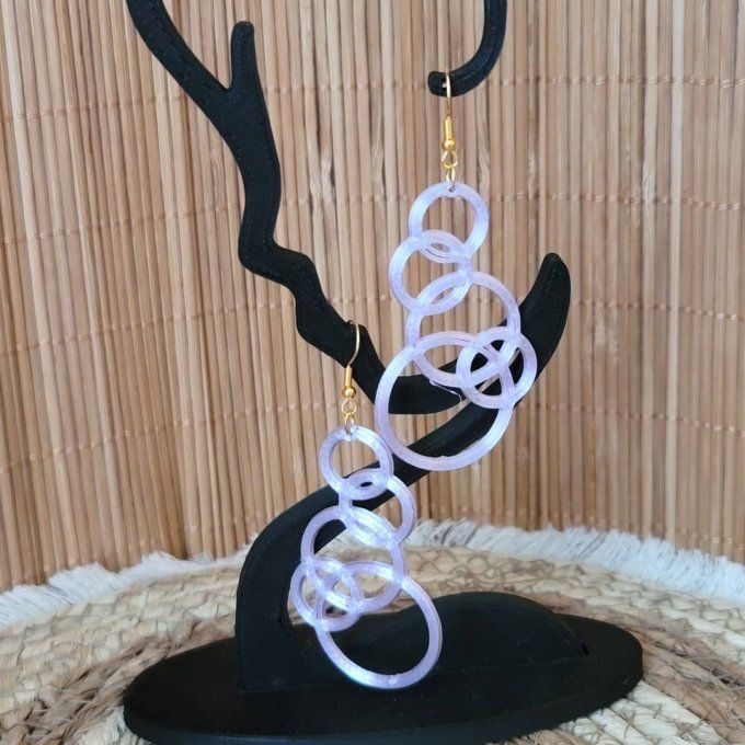 boucles d'oreilles 3D