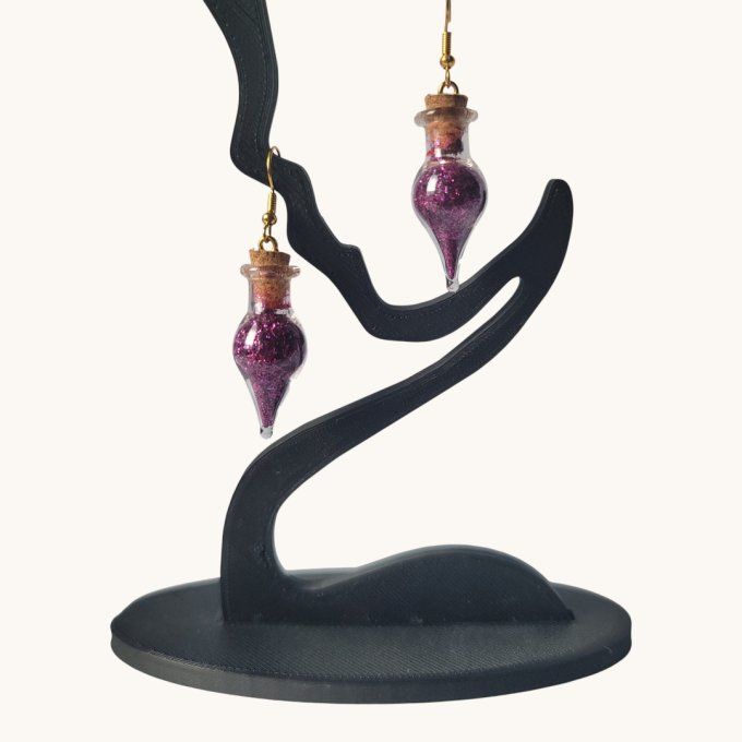 boucles d'oreilles flacon