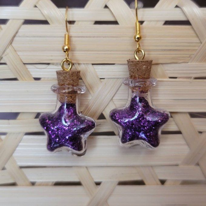 boucles d'oreilles flacon