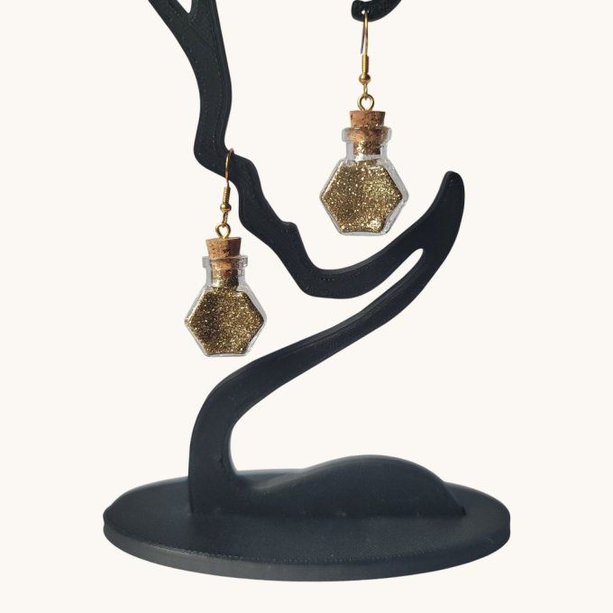 boucles d'oreilles flacon