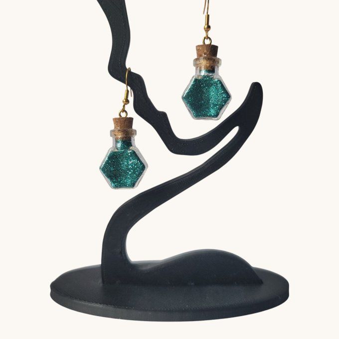 boucles d'oreilles flacon