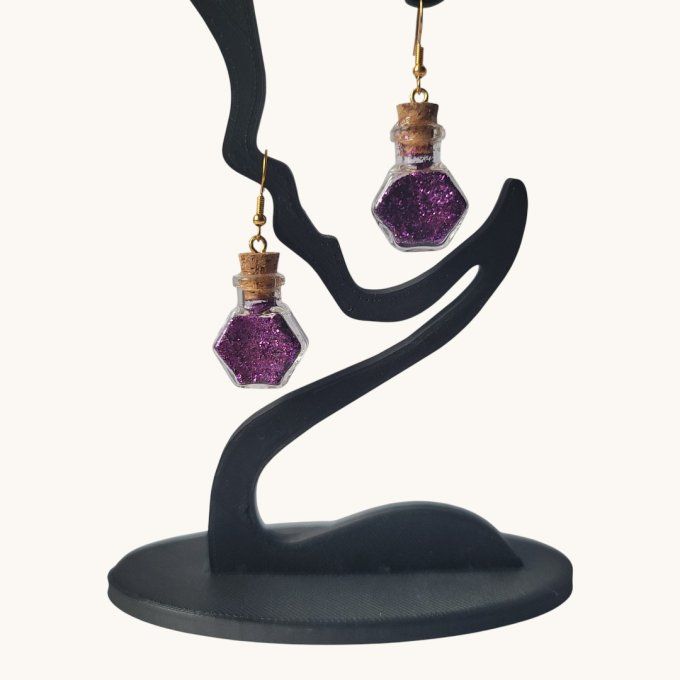 boucles d'oreilles flacon