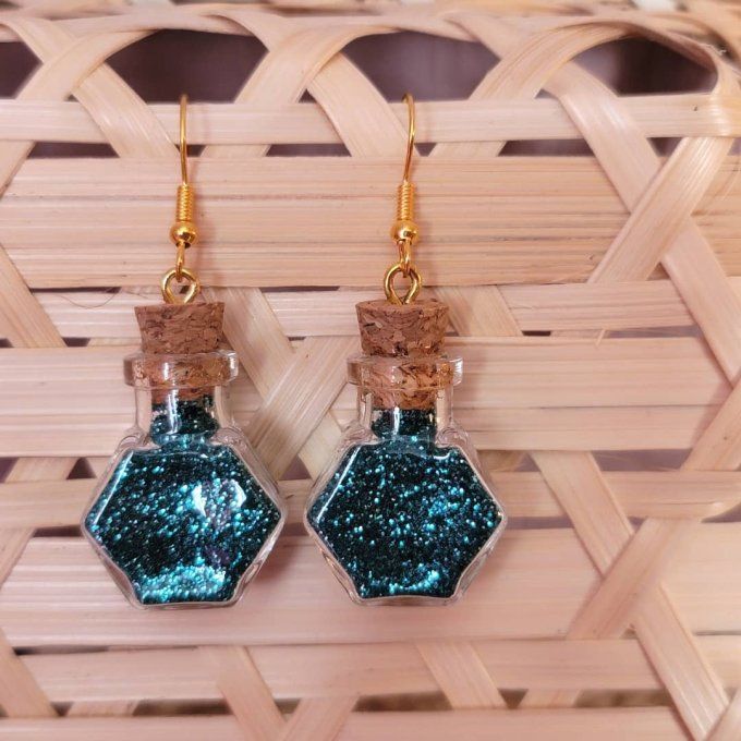 boucles d'oreilles flacon