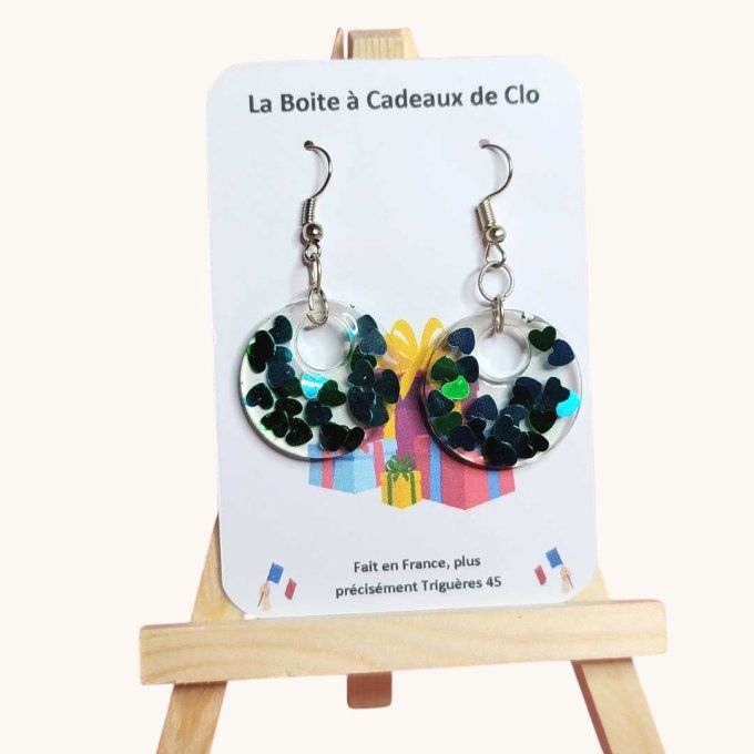 boucles d'oreilles resine
