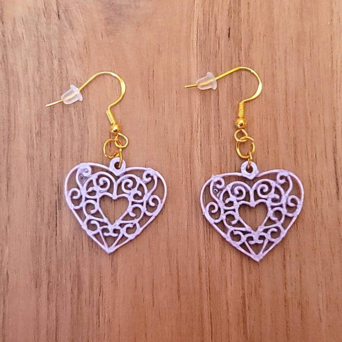 boucles d'oreilles 3D