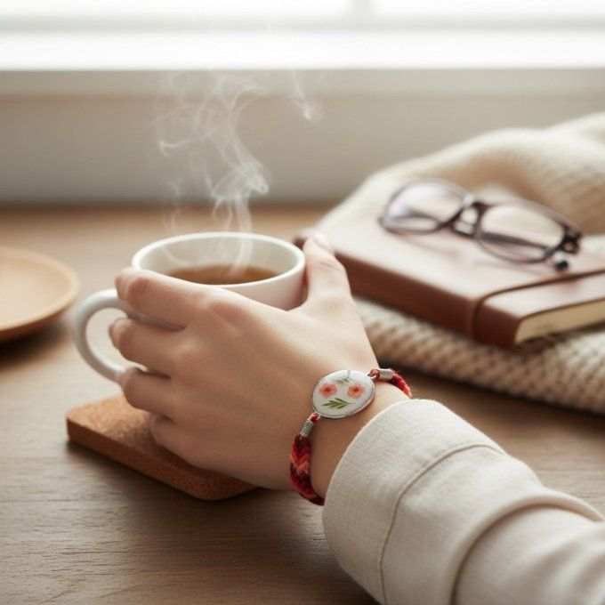 Bracelet cabochon résine