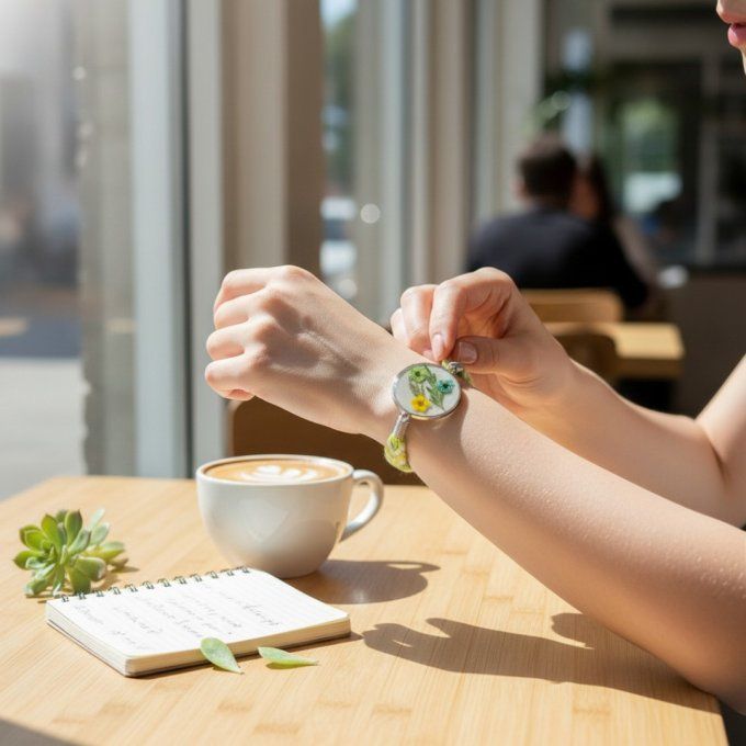 Bracelet cabochon résine