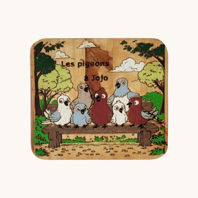 Plaque " Les pigeons"