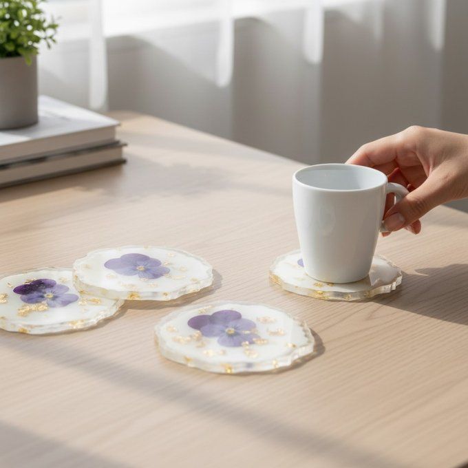 sous verres resine