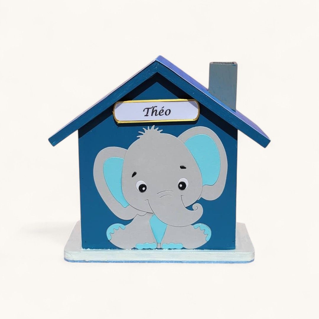 tirelire bois enfant Tirelire enfant maison éléphant