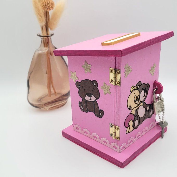 tirelire bois enfant